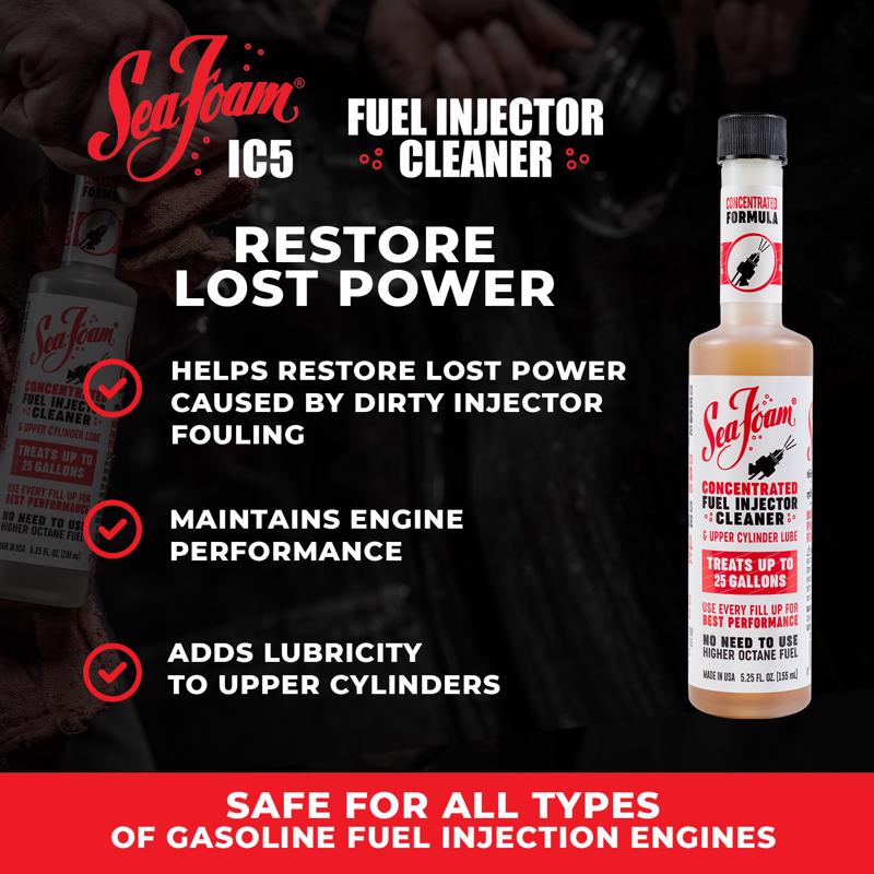 SeaFoam IC5 Gasoline Fuel Injector Cleaner Features