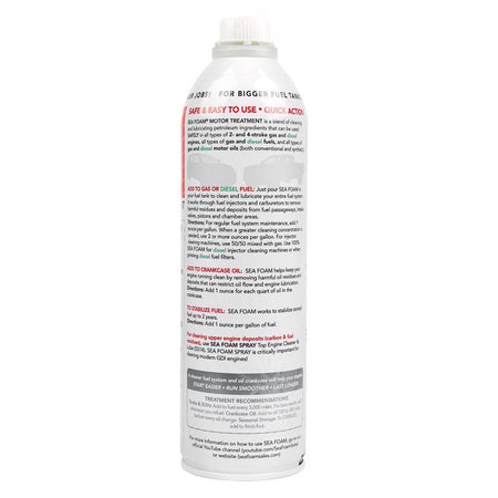 Sea Foam ST20 Truck & SUV Fuel Treatment back label.