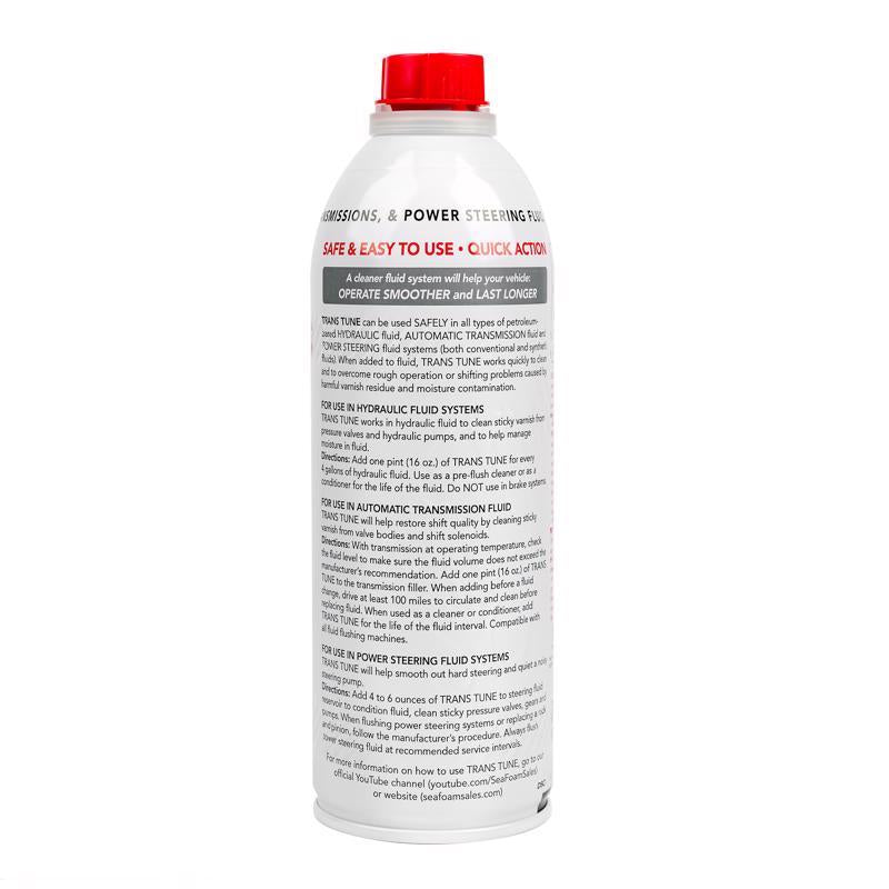 Sea Foam TT16 Trans Tune Transmission Lubricant back label.