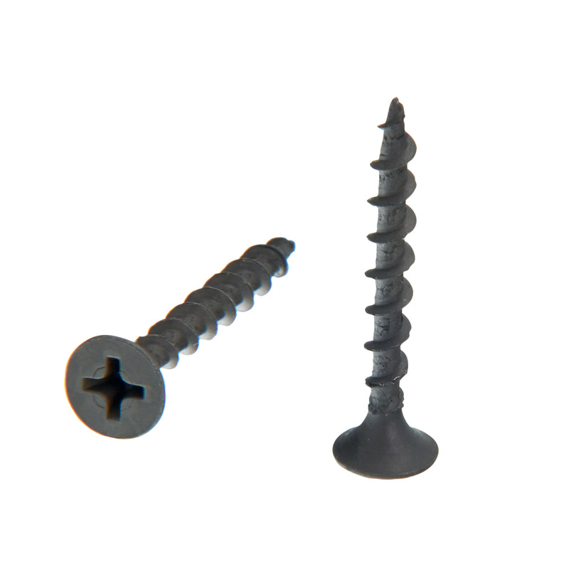 Senco DuraSpin Collated Drywall Screws shown side by side highlighting the threading and head.