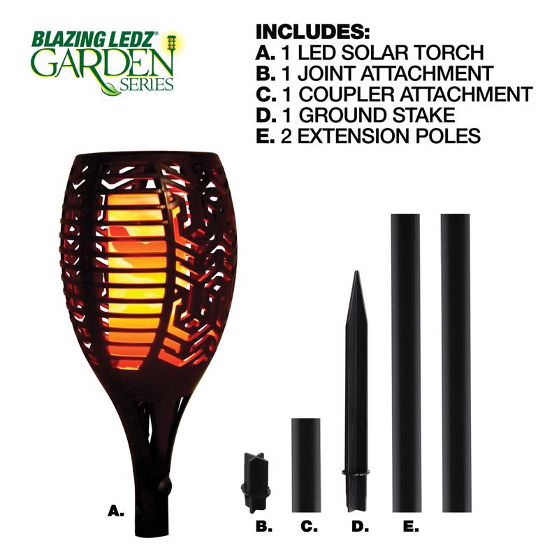 Shawshank LEDz Solar Ceramic Round Garden Torch Black 96 LED 12 to 36 in in the Garden Torches department at Shawshank LEDz Solar Ceramic Round Garden Torch Black 96 LED 12 to 36 in in the Garden Torches department at