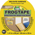 Frog Tape 1-1/2 Inch tape packaging with a green frog character on a yellow background