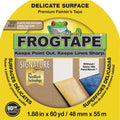 Frogtape 2 Inch premium painter's tape packaging with a yellow background