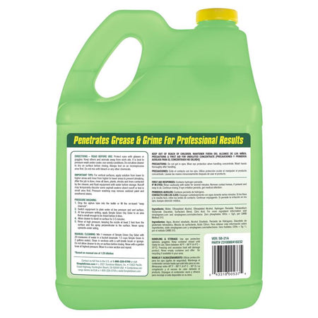 Simple Green Oxy Solve House & Siding Cleaner back label