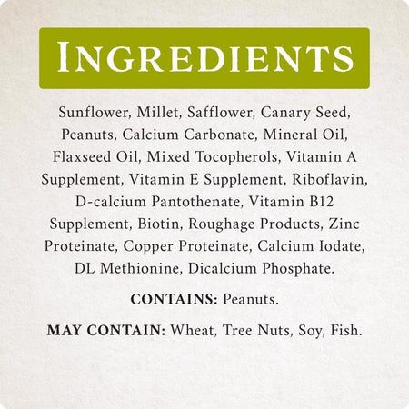 Songbird Selections Perfect Balance Wild Bird Food 13624 ingredients