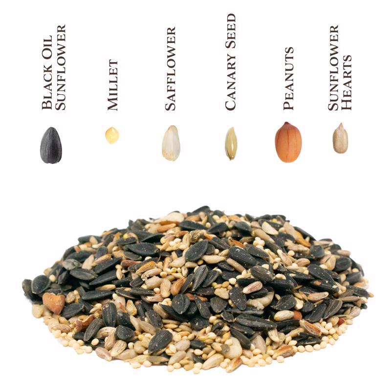 Songbird Selections Perfect Balance Wild Bird Food 13624 seed types infographic