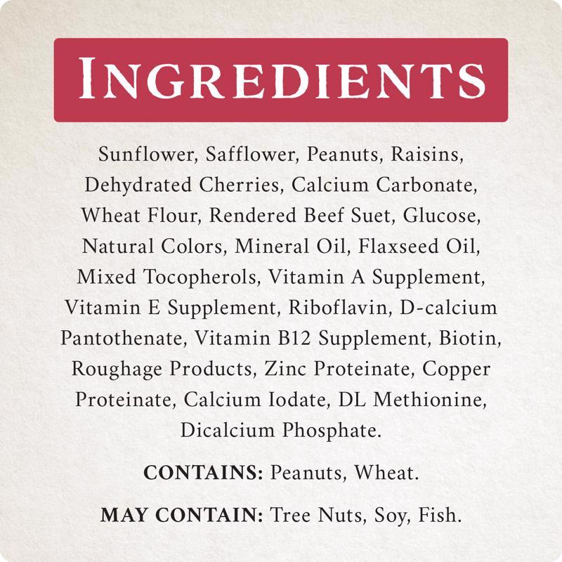 Songbird Selections Songbird Crunch Wild Bird Seed ingredients