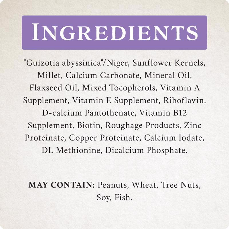 Songbird Selections Wild Finch Feast Wild Bird Food ingredients