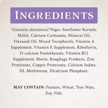 Songbird Selections Wild Finch Feast Wild Bird Food ingredients