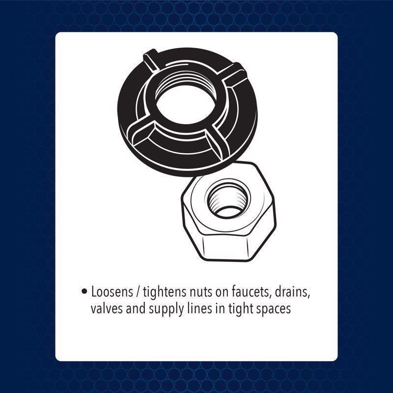 Superior Tools Telescoping Basin Wrench 03812 product highlight infographic