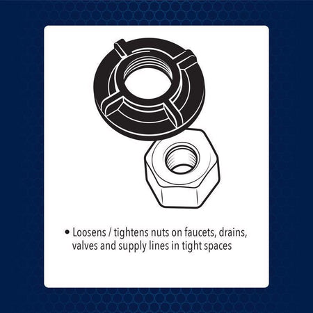 Superior Tools Telescoping Basin Wrench 03812 product highlight infographic