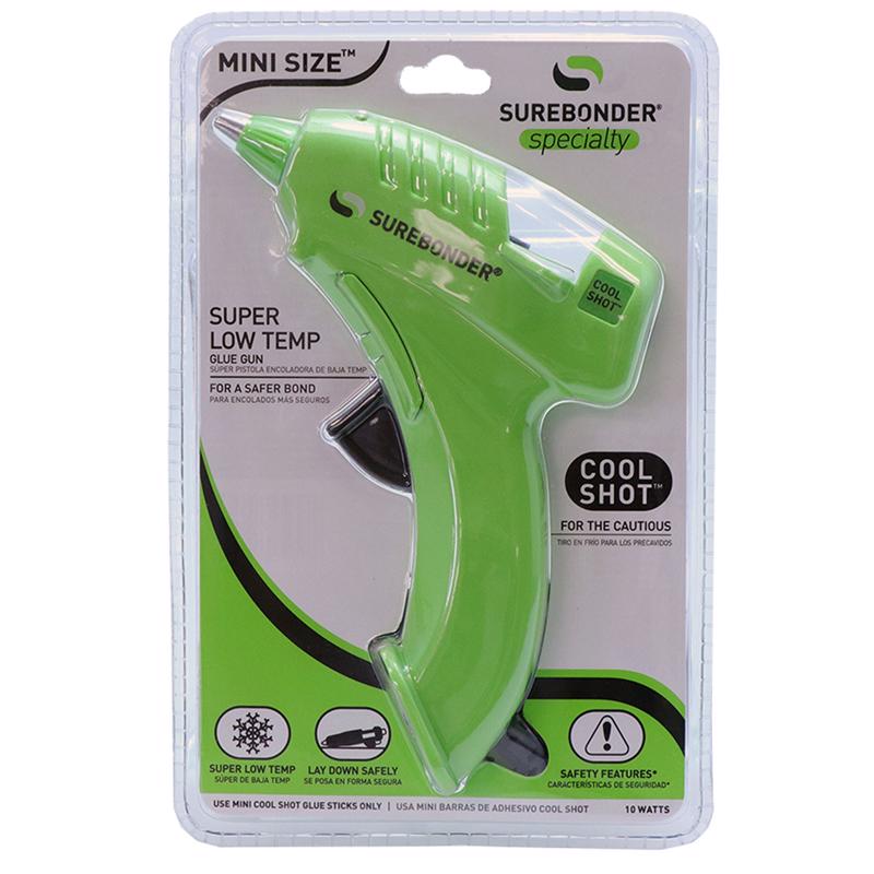 Surebonder Low Temp Mini Glue Gun KD-160F in manufacturer packaging.