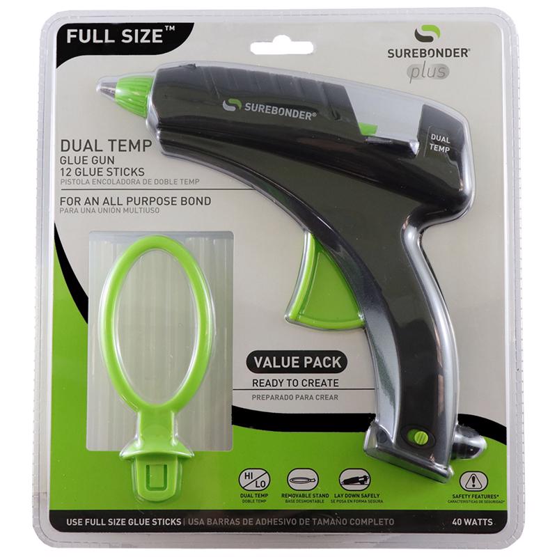 Surebonder Plus Dual Temp Glue Gun Kit DT-270FKIT in manufacturer packaging.