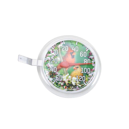 Taylor 5632 Cardinal-Bunting 6 Inch Dial Thermometer unpackaged on a white background