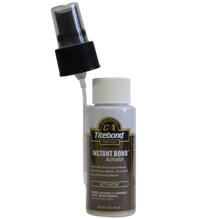 Titebond High Strength Instant Bond Activator 2 Oz 6311 shown with the sprayer.