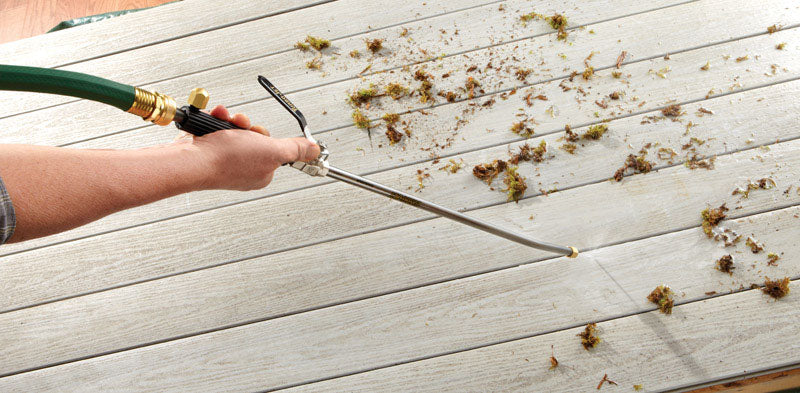 Cleaning a deck with the Turbo Jet Power Washer 1000243
