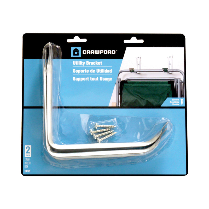 Crawford utility bracket packaging with clear plastic window