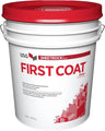 USG Sheetrock First Coat primer bucket with red lid on a white background