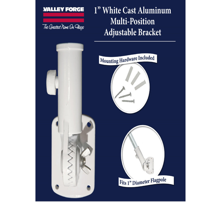Valley Forge 11 in. L Aluminum Flagpole Bracket Polished 60754 product highlights