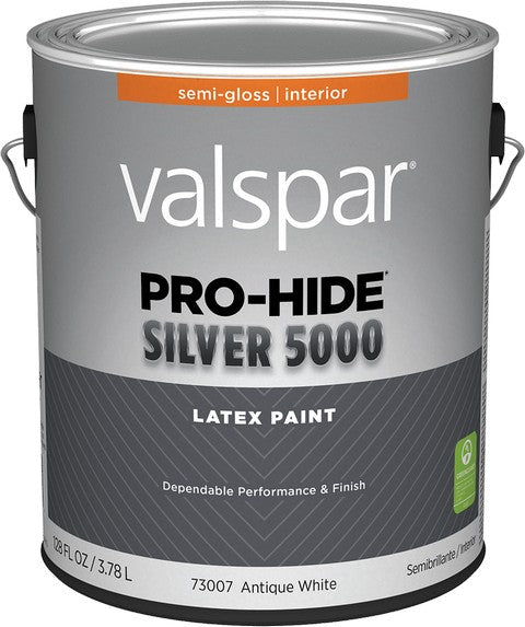Valspar Pro-Hide Silver 5000 Interior Paint Gallon Semi-Gloss Antique White