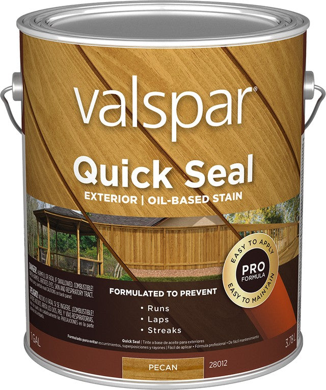 Valspar VL1028012-16 Pecan Quick Seal Exterior Oil-Based Stain