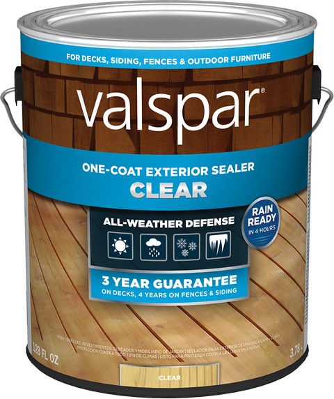 Valspar VL1028069-16 Clear One-Coat Clear Exterior Sealer Gallon