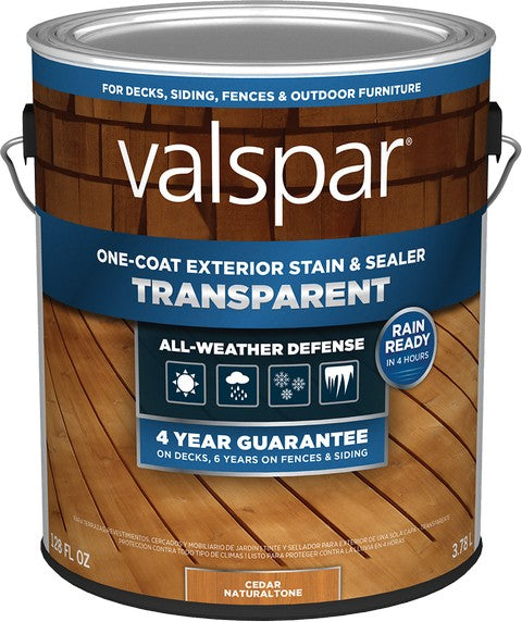 Valspar One-Coat Transparent Stain & Sealer