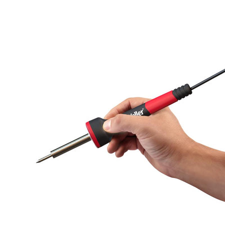 Weller Corded Soldering Iron Kit being held sideways.