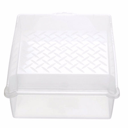 Whizz 8" x 12" Clear Solvent Resistant Paint Tray highlighting the patterned roll off area.