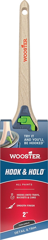 Wooster 5300 Hook & Hold Angle Sash Paint Brush 2-Inch packaged