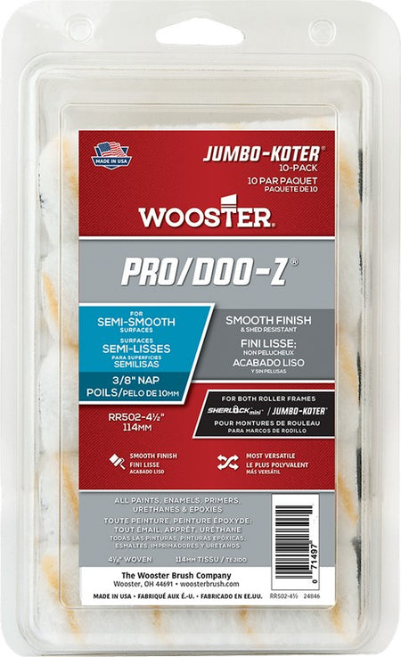 Wooster Jumbo-Koter Pro/Doo-Z 10-Pack packaging with red and white label.