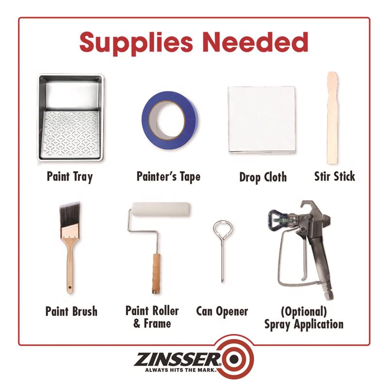 Zinsser B-I-N Advanced Primer supplies needed infographic