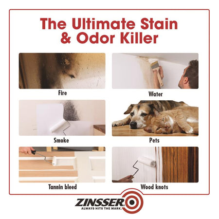 Zinsser B-I-N Advanced Primer where to use infographic
