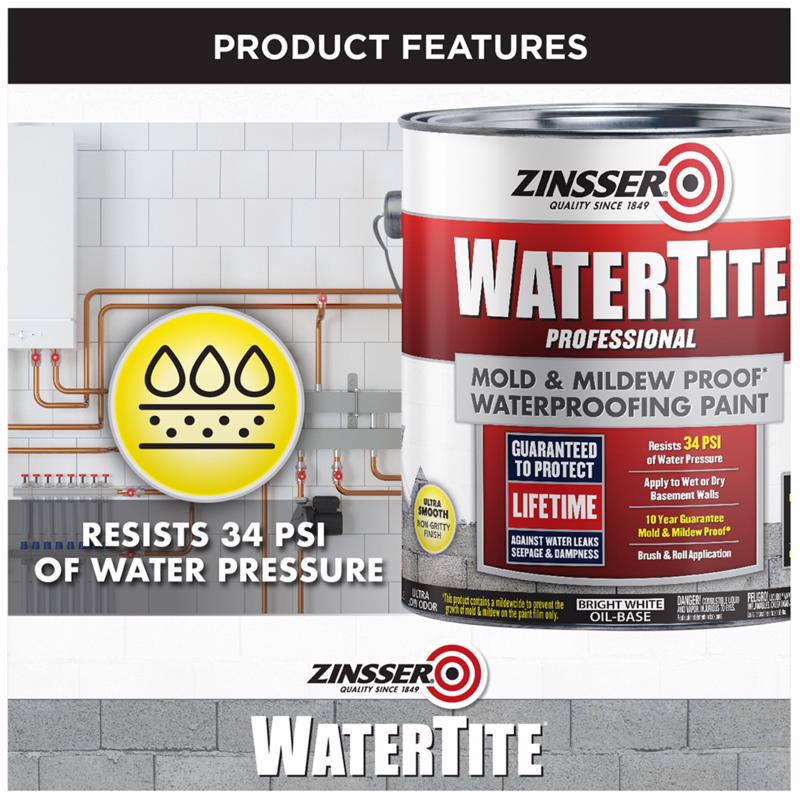 Zinsser WaterTite Water Pressure Feature Infographic