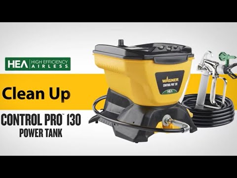 How To Clean Up the Wagner Control Pro 130 1600 psi Metal Gravity-Feed Paint Sprayer Video