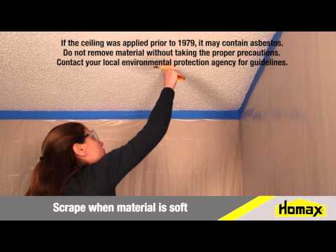 How to repair popcorn ceiling with Homax Popcorn Ceiling Spray Texture Water-Based video from the manufacturer.