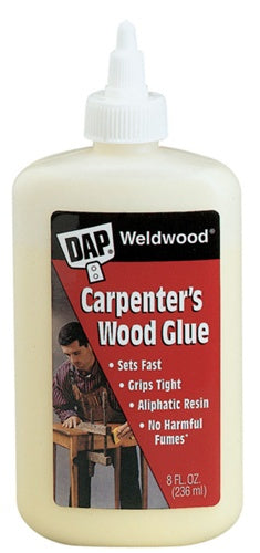 DAP Weldwood® Carpenter's Wood Glue in an 8 oz bottle.