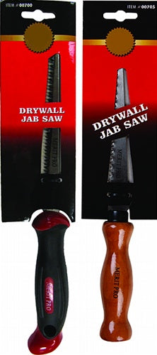 Drywall Jab Saws shown with both the wood and plastic grip.