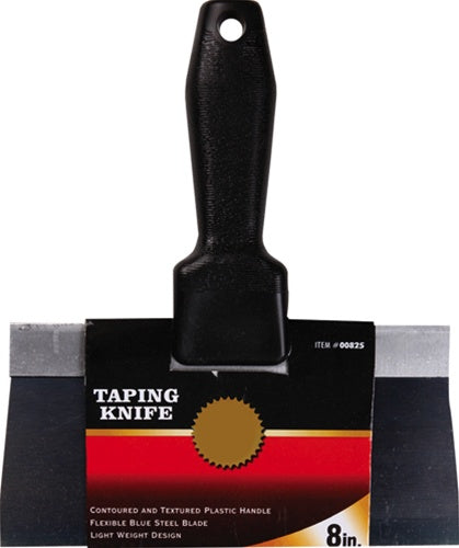 Blue Steel Taping Knives Black Plastic Handle