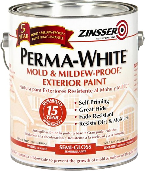 Zinsser® PERMA-WHITE® Mold & Mildew-Proof™* Exterior Paint Product Page