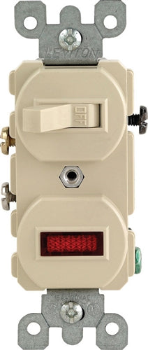 Leviton 5226 Duplex Style Single-Pole / Neon Pilot Combination Switch