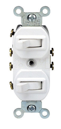 Leviton 5243-W Duplex Style 3-Way / 3-Way Combination Switch