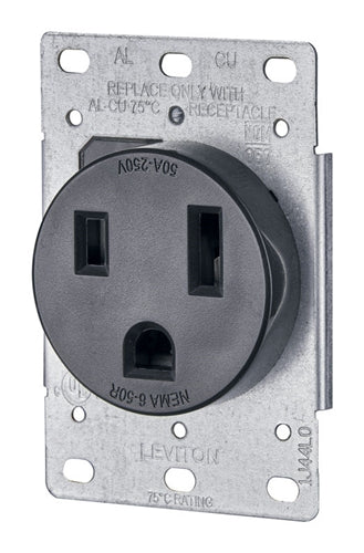 Leviton 50 Amp NEMA 6-50R Flush Mount Receptacle 5374