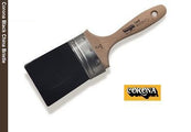 Corona Lord Black China Bristle Paint Brush with hand-formed chisel and an unlacquered hardwood extension beavertail handle.