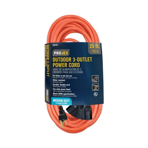 Projex Medium Duty Outdoor 3-Outlet Power Cord 14/3 SJTW