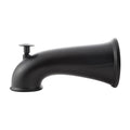 Danco 6 in. Decorative Tub Spout with Pull Up Diverter in Matte Black 11080