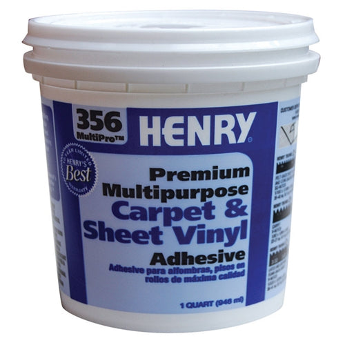Henry 356 MultiPro® Premium Multipurpose Carpet and Sheet Vinyl Adhesive Quart 12072