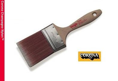 The image shows the Corona Yuma Champagne Nylon Paint Brush 13060 with its sleek champagne-colored handle and bristles.