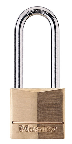 Master Lock 1-9/16in Wide Solid Brass Body Padlock with 2in Shackle 140DLH