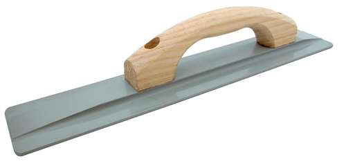 Marshalltown Beveled End Magnesium Hand Float with Round Wood Handle